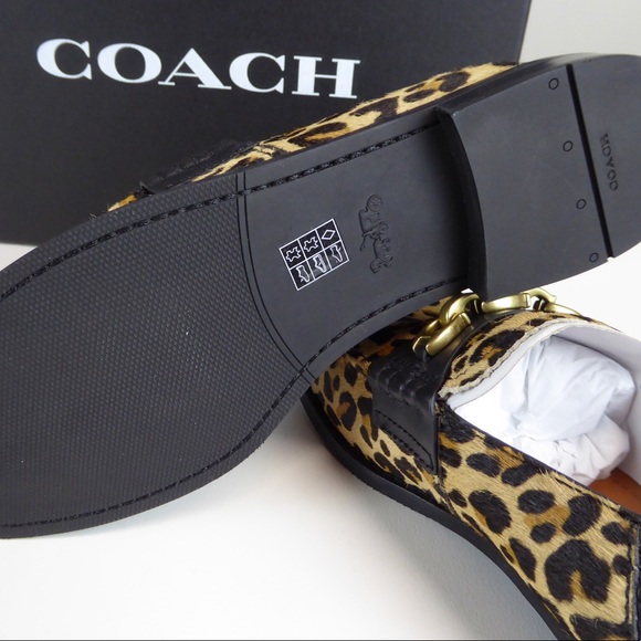 Coach Leopard Print Calf Leather Putnam Loafer NIB - Picture 7 of 8
